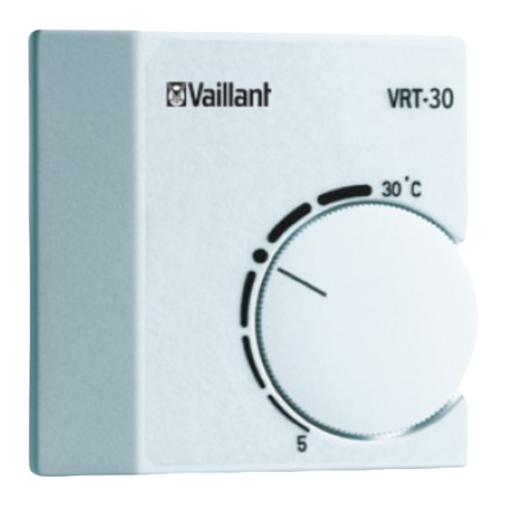 Vaillant VRT 30 Notice De Montage