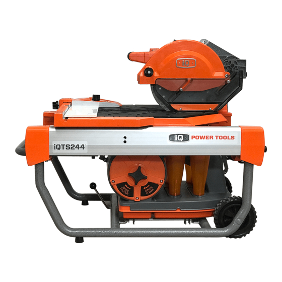 IQ Power Tools iQTS244-230V CE Manuel De L'utilisateur