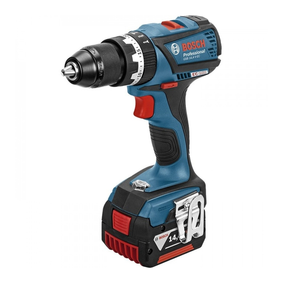 Bosch GSR 14,4 V-EC Notice Originale