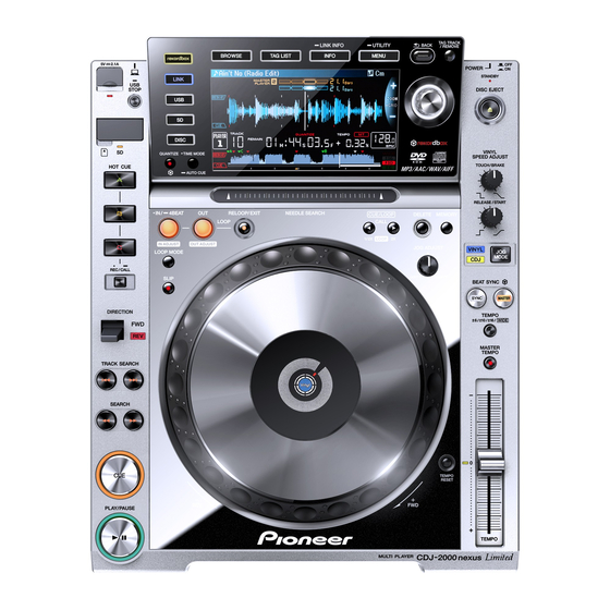 Pioneer CDJ-2000NXS Mode D'emploi