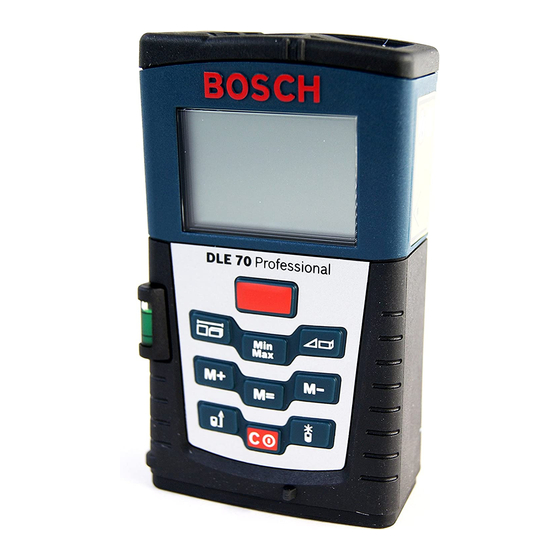 Bosch DLE 70 Professional Notice Originale