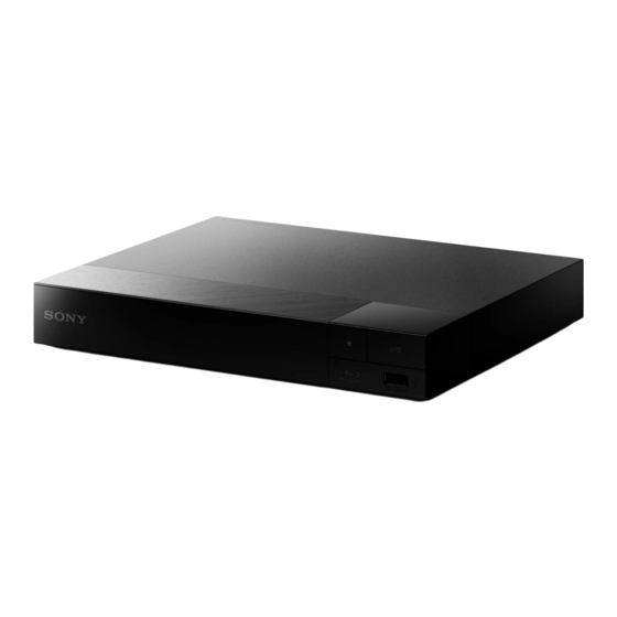 Sony BDP-S6500 Mode D'emploi