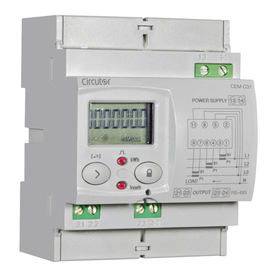 Circutor CEM-C31-T1 Manuel D'instructions
