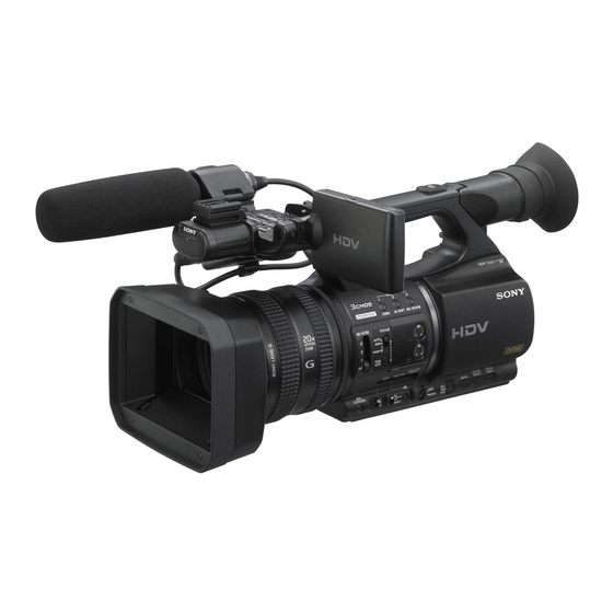 Sony HVR-Z5E Manuels