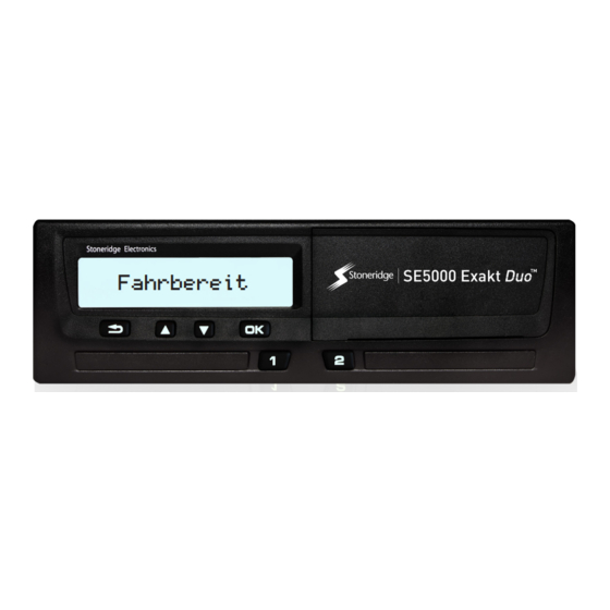 Stoneridge SE5000 Exakt Duo Manuel