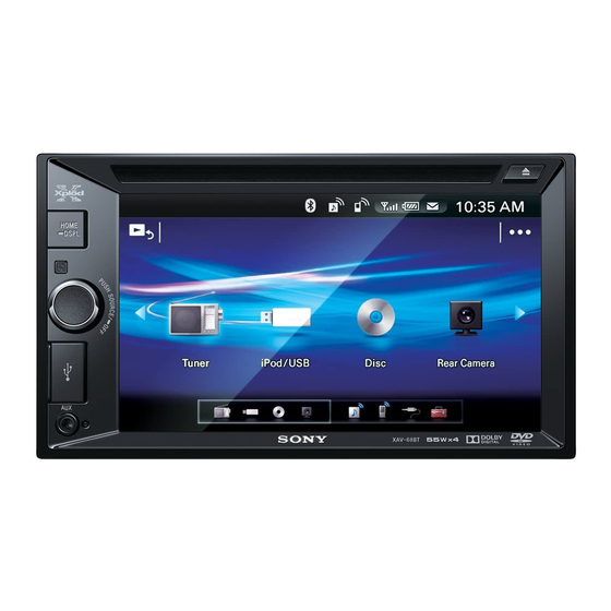 Sony XAV-68BT Mode D'emploi