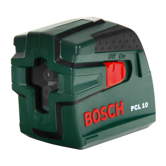 Bosch PCL 10 Notice Originale