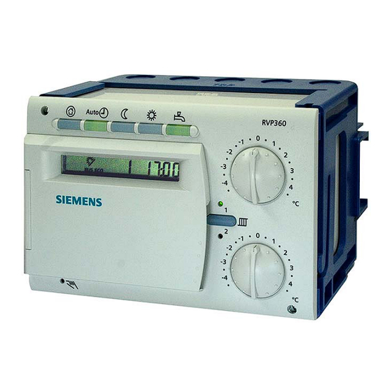 Siemens RVP361 Mode D'emploi