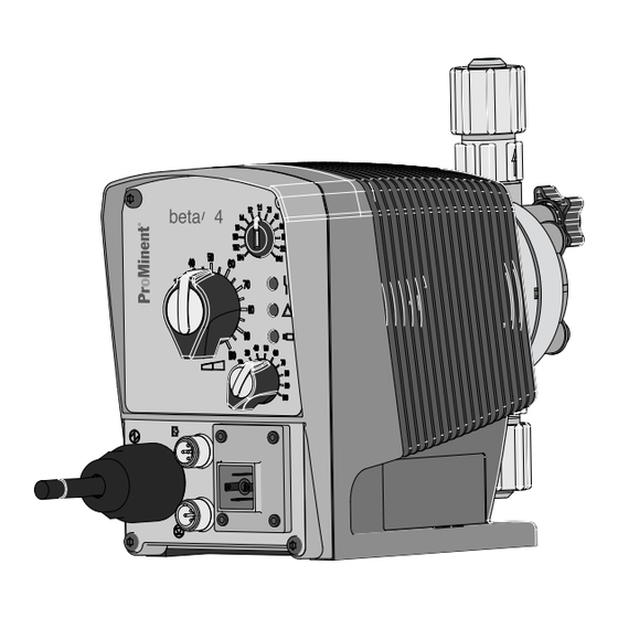 ProMinent Beta b BT4b Guide D'utilisation