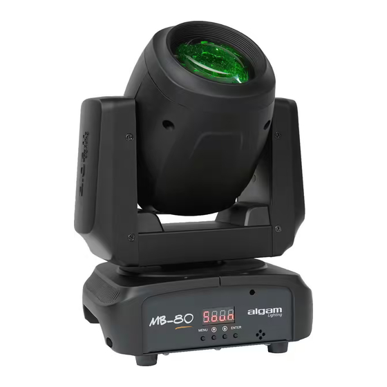 Algam Lighting MB80 Mode D'emploi