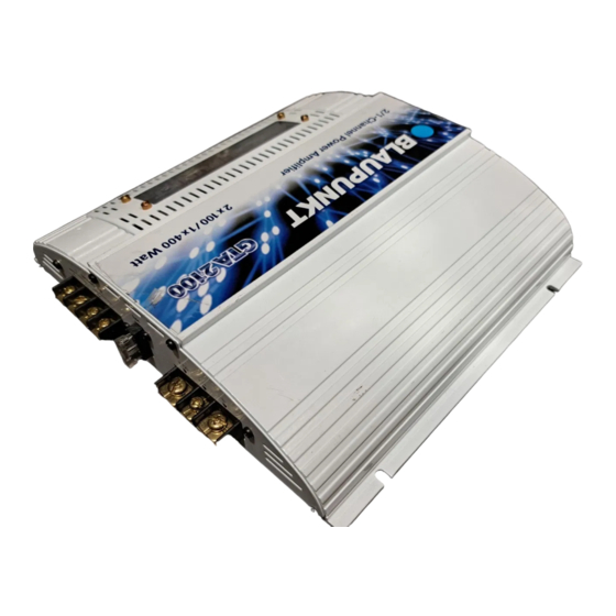 Blaupunkt GTA 2100 Mode D'emploi