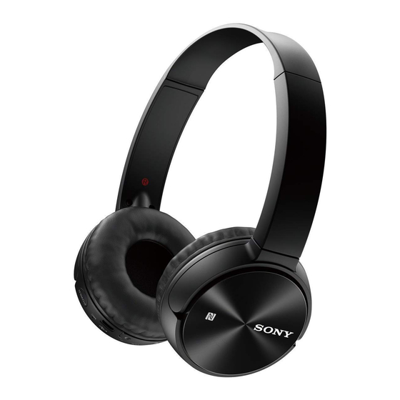 Sony MDR-ZX330BTB Guide Rapide