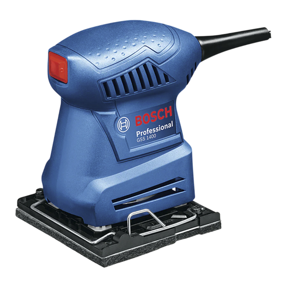 Bosch GSS 1400 A Professional Notice Originale