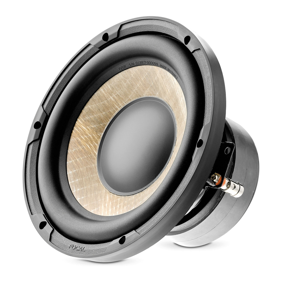 Focal FLAX EVO Manuel D'utilisation