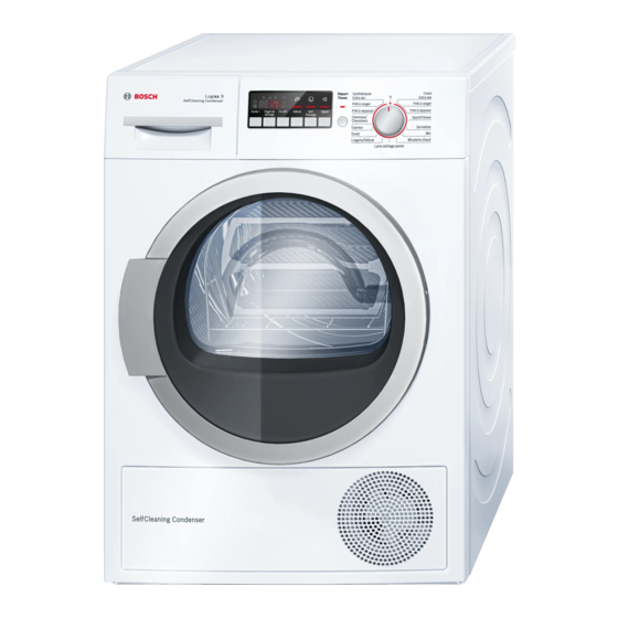 Bosch WTW86490FF Notice D'utilisation