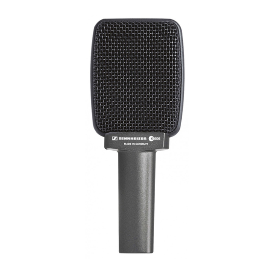 Sennheiser evolution e606 Notice D'emploi