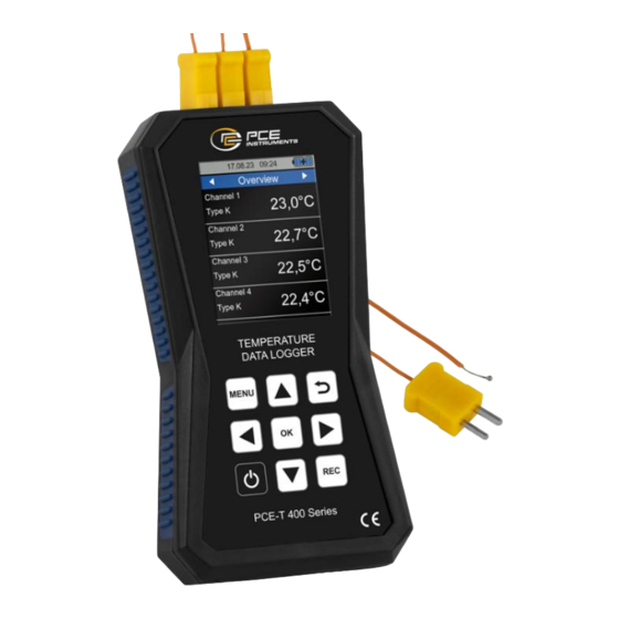 PCE Instruments PCE-T 420 Manuel D'utilisation