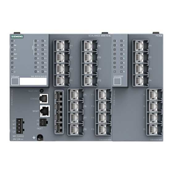 Siemens SIMATIC NET SCALANCE XM-400 Manuel De Configuration