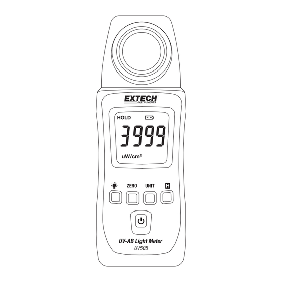 Extech Instruments UV505 Manuel D'utilisation