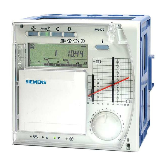 Siemens RVL479 Mode D'emploi