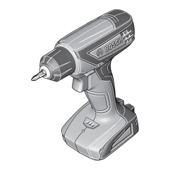 Bosch GSR 1000 Notice Originale