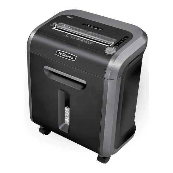 Fellowes Powershred 79Ci Mode D'emploi