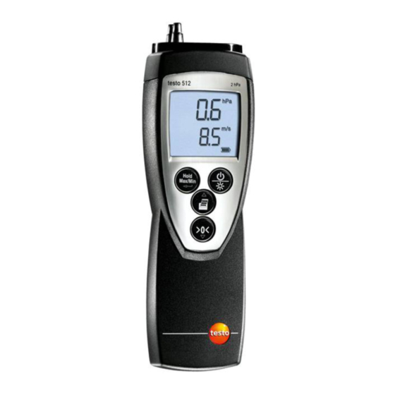 TESTO 512 Mode D'emploi