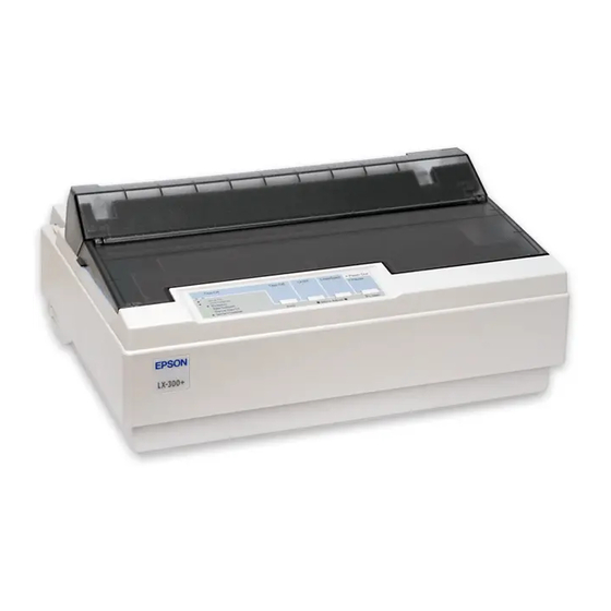 Epson LX-300+ Guide De L'utilisateur