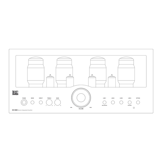 BC Acoustique EX888 Mode D'emploi