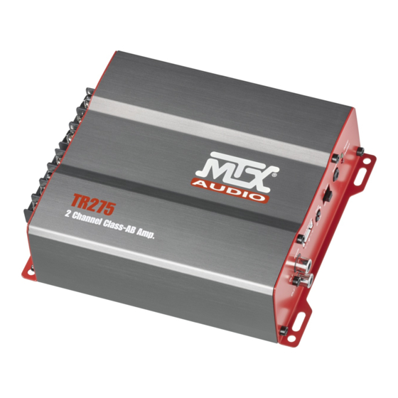 MTX Audio TR275 Mode D'emploi