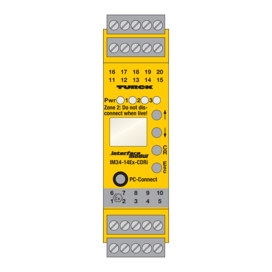 turck IM34-14Ex-CDRi Mode D'emploi