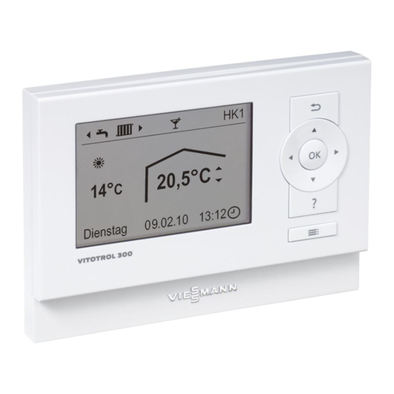 Viessmann VITOTROL 300A Notice D'utilisation