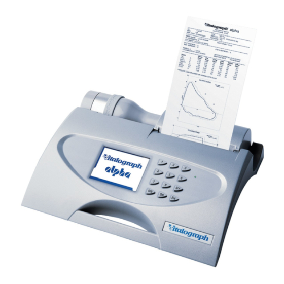 Vitalograph ALPHA 6000 Manuel Utilisateur