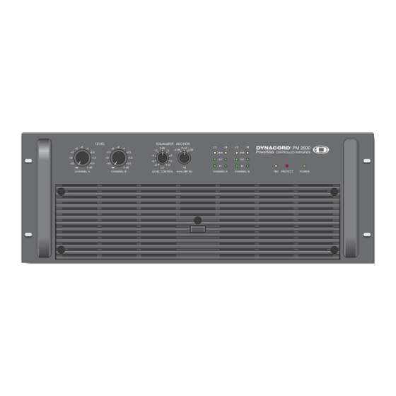 Dynacord PM2600 Mode D'emploi