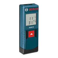 Bosch GLM 15 Consignes D'utilisation/De Sécurité