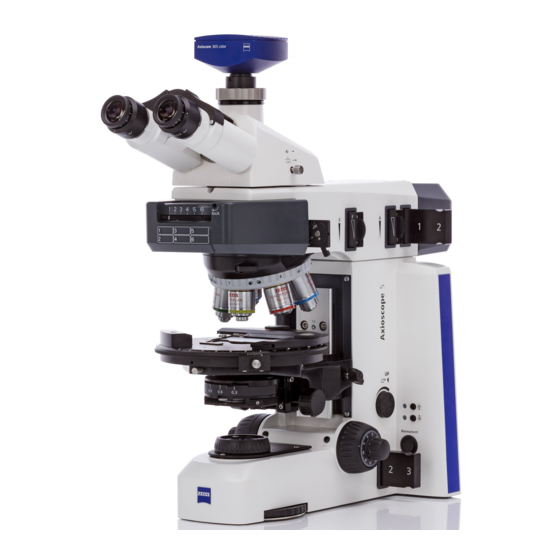 Zeiss Axioscope 5 Mode D'emploi Succinct