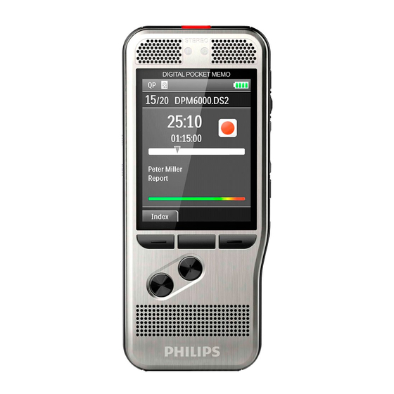 Philips POCKET MEMO DPM6000 Manuel