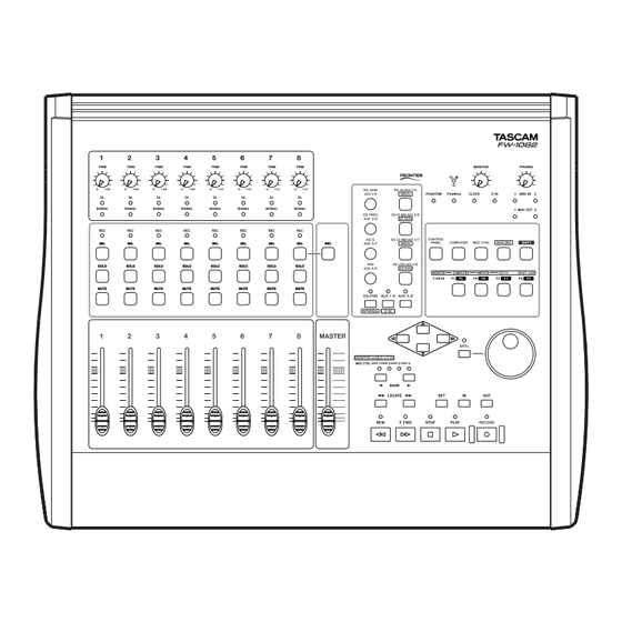 Tascam FRONTIER FW-1082 Mode D'emploi