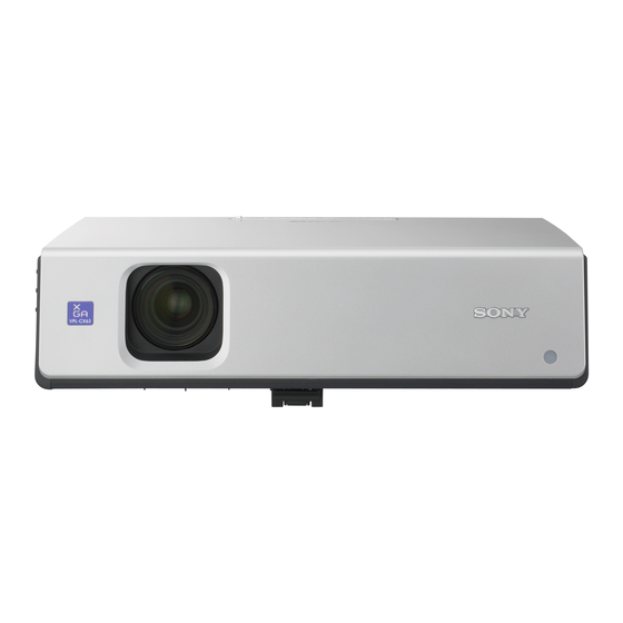 Sony VPL-CX63 Mode D'emploi