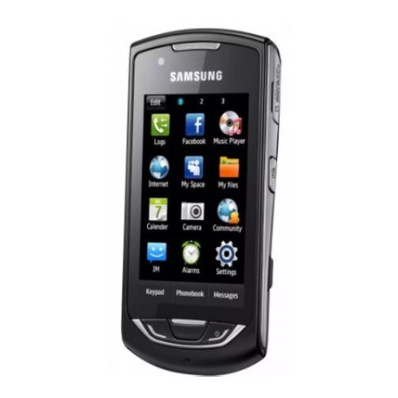 Samsung GT-S5620 Manuels