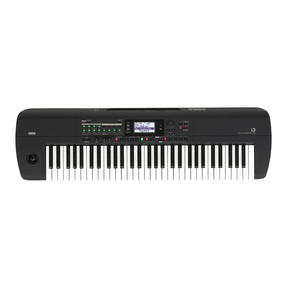 Korg i3 Manuel D'utilisation