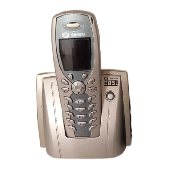 Sagem D85c Livret Utilisateur