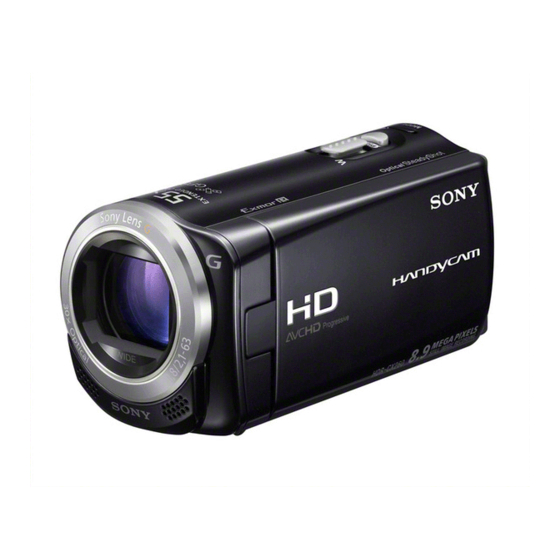 Sony Handycam HDR-CX250E Mode D'emploi