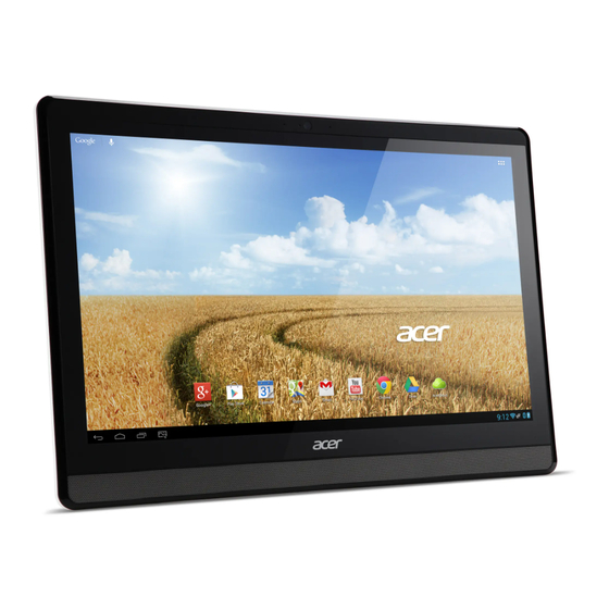 Acer Android All-in-One Guide De Mise En Route