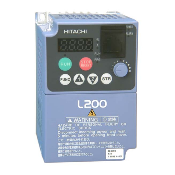 Hitachi L200 Série Manuel D'utilisation