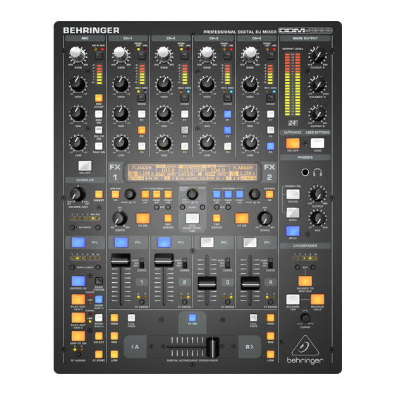 Behringer DIGITAL PRO MIXER DDM4000 Manuel D'utilisation