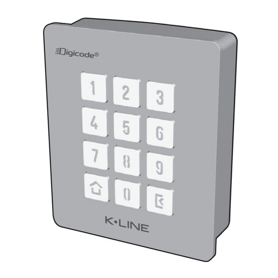 K-LINE Digicode 25614 Notice D'installation Et D'utilisation