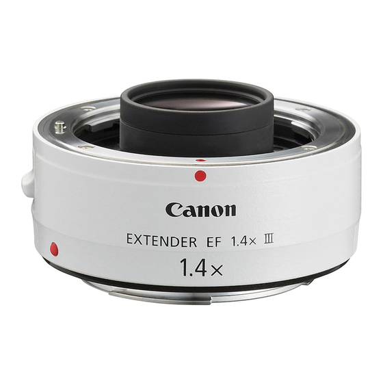 Canon EF1,4X III Manuel D'utilisation