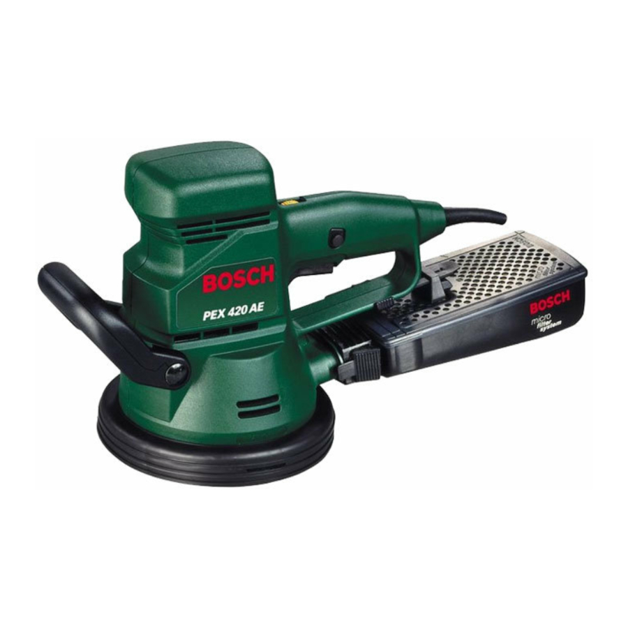 Bosch PEX 420 AE Instructions D'emploi