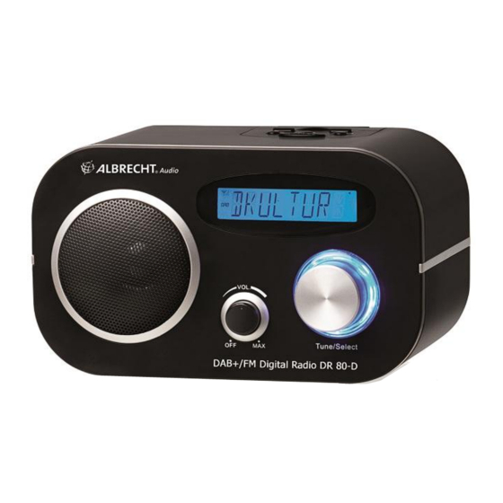 Albrecht Audio DR 80-D Mode D'emploi